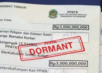 Ilustrasi suatu rekening diblokir PPATK padahal saldo sangat besar.(simantab/ai)
