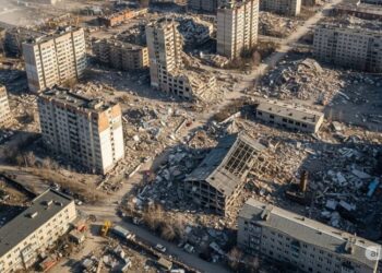 Salah satu kerusakan dampak gempa di Rusia.(simantab/ist)