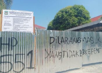 Lokasi proyek pembangunan Kantor DPRD Pematangsiantar yang dimenangkan oleh CV Bukit Sion senilai Rp 6,5 miliar.(simantab/putra purba)