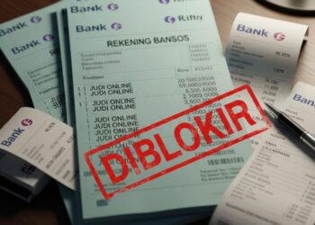 Ilustrasi rekening penerima bansos digunakan untuk judi online.(simantab/ist)