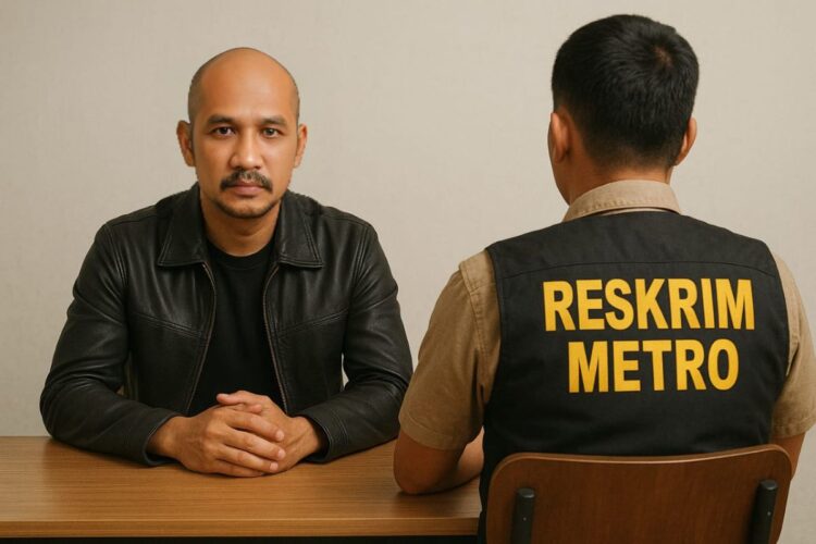 Eks Ketua KPK Abraham Samad diperiksa di Polda Metro Jaya.(simantab/ai)