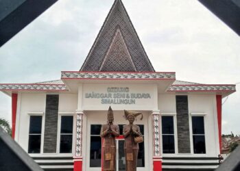 Gedung Sanggar Seni dan Budaya di Pamatangraya Simalungun.(simantab/fbadilsaragih)