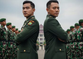 Ilustrasi Gibran dan AHY tidak harmonis.(simantab/ai)