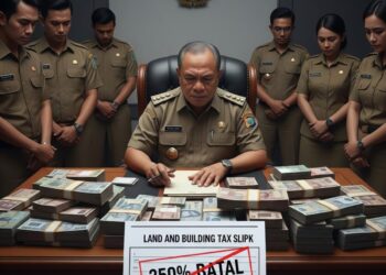 Bupati Pati Sudewo bersiap mengembalikan kelebihan bayar PBB.(simantab/ai)