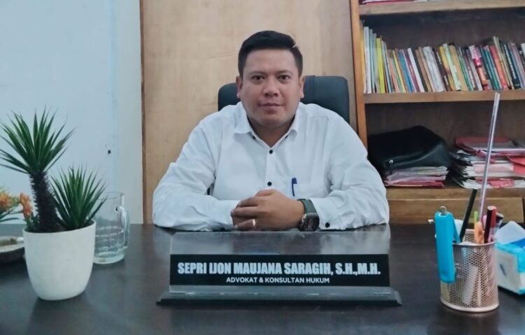 Praktisi dan akademisi hukum Siantar-Simalungun, Dr (C) Sepri Ijon Maujana Saragih, SH MH.(simantab/ai)
