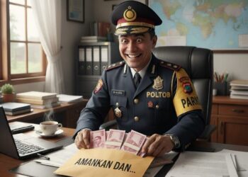Ilutrasi seorang pria kesatuan Poltob mendapatkan penugasan.(Simantab/ist)