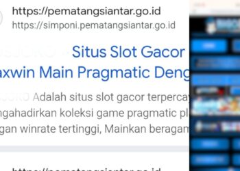 Tampilan pada laman simponi.pematangsiantar.go.id yang menampilkan promosi judi online.(Simantab/ss)