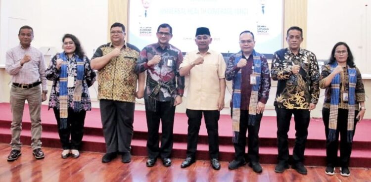 Launching pencapaian Universal Health Coverage (UHC) di Kabupaten Simalungun.(Simantab/ist)