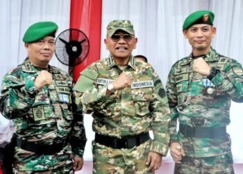 Bupati Simalungun usai mengikuti Upacara Peringatan Hari Ulang Tahun ke-80 TNI Tahun 2025,di Lapangan Merdeka Medan,(Simantab/ist)