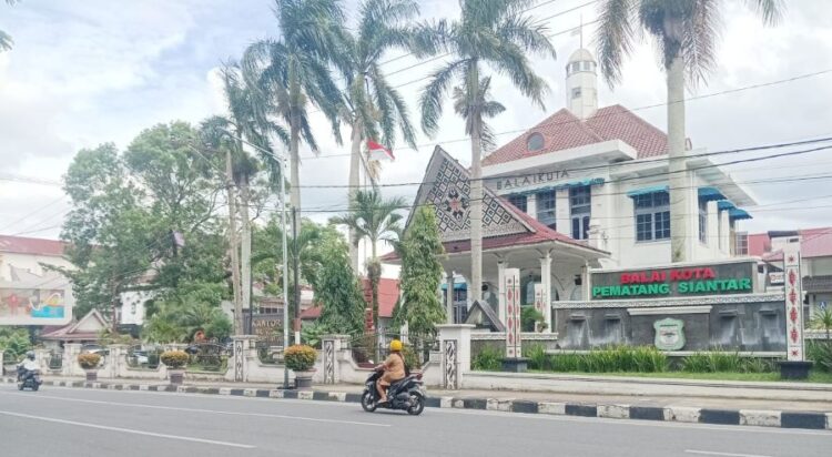 Kantor Wali Kota Pematangsiantar Jl Merdeka.(Simantab/Putra Purba)