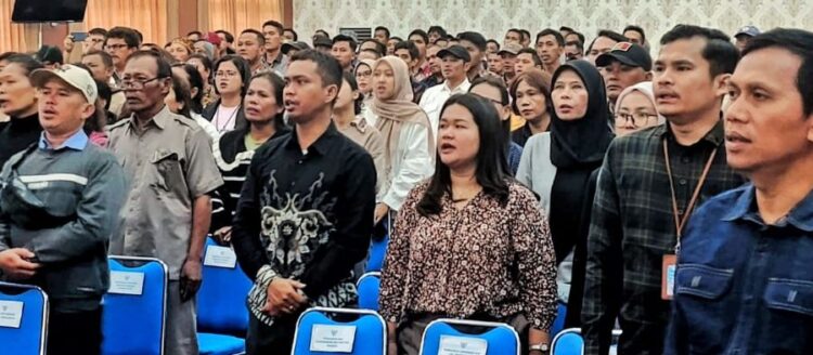 Pengurus KDMP/KKMP Sekabupaten Simalungun mengikuti Workshop Percepatan Operasionalisasi.(Simantab/ist)