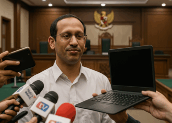Mantan Mendikbudristek Nadiem Makarim.(Simantab/ai)