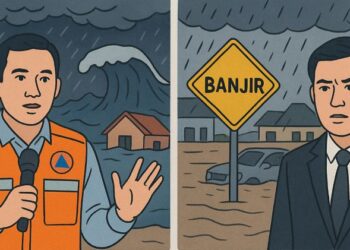 Ilustrasi bencana banjir di Simalungun.(Simantab/ai)