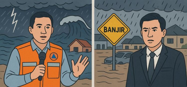 Ilustrasi bencana banjir di Simalungun.(Simantab/ai)