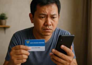 Ilustrasi penerima bansos tapi digunakan untuk bermain judi online.(Simantab/ai)