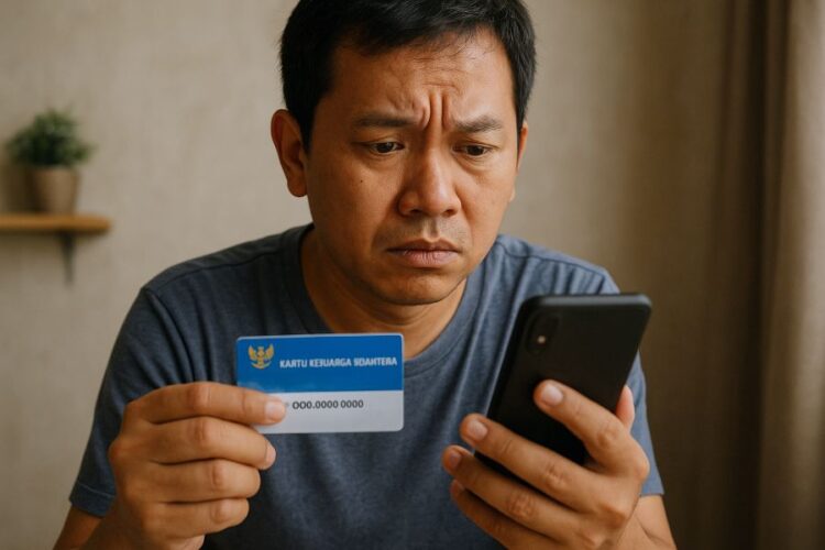 Ilustrasi penerima bansos tapi digunakan untuk bermain judi online.(Simantab/ai)