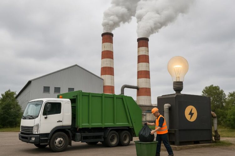 Ilustrasi Program Pengolahan Sampah Menjadi Energi Listrik (PSEL).(Simantab/ai)