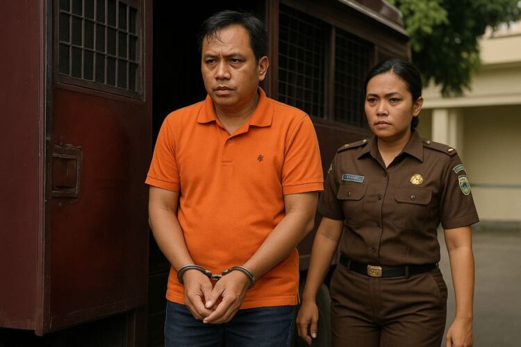 Ilustrasi pejabat ditahan jaksa.(Simantab/ai)