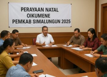 Ilustrasi rapat panitia natal oikumene Pemkab Simalungun.(Simantab/ai)