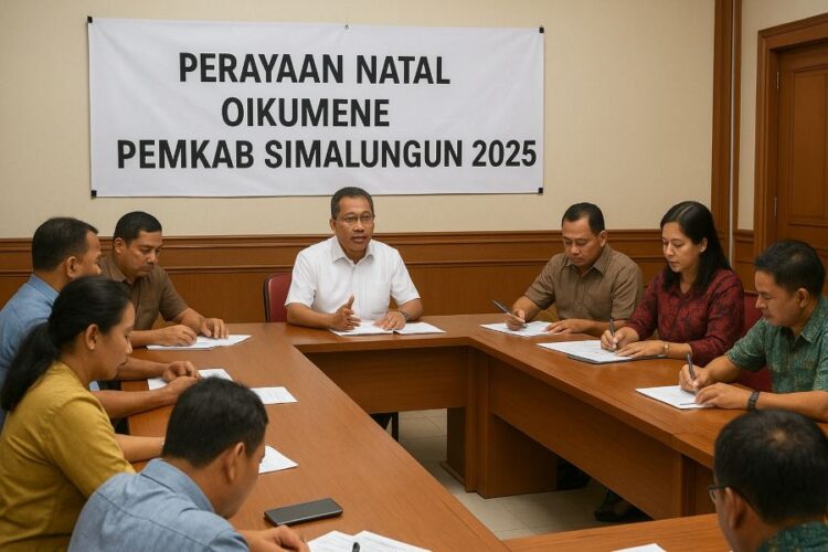 Ilustrasi rapat panitia natal oikumene Pemkab Simalungun.(Simantab/ai)