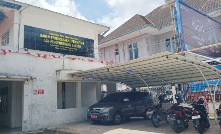 Kantor Bappelitbangda Kota Pematangsiantar,Jl Merdeka.(Simantab/Putra Purba)