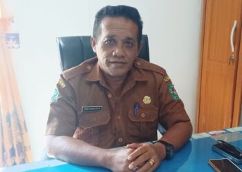 Kepala Dinas Kesehatan Kabupaten Simalungun, Edwin T Simanjuntak, saat diwawancarai di ruangannya.(Simantab/Putra Purba)