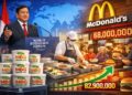 Ilustrasi perbandingan Makan Bergizi Gratis (MBG) dengan McDonald's.(Simantab/AI)