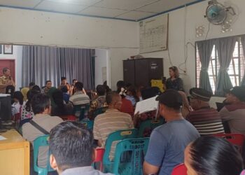 Suasana Musrenbang Nagori Sejahtera, Kecamatan Siantar, Kabupaten Simalungun. Pemerintah nagori diminta menyusun prioritas anggaran secara lebih cermat di tengah keterbatasan.(Simantab/Putra Purba)