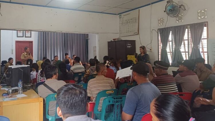 Suasana Musrenbang Nagori Sejahtera, Kecamatan Siantar, Kabupaten Simalungun. Pemerintah nagori diminta menyusun prioritas anggaran secara lebih cermat di tengah keterbatasan.(Simantab/Putra Purba)